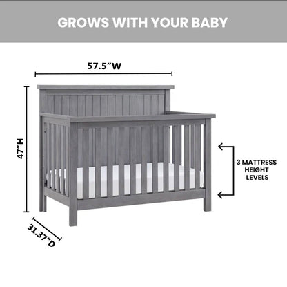 Soho Baby Everlee 4-in-1 Convertible Crib with GREENGUARD Gold Certification