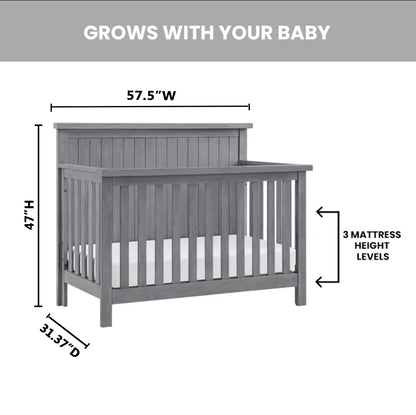 Soho Baby Everlee 4-in-1 Convertible Crib with GREENGUARD Gold Certification