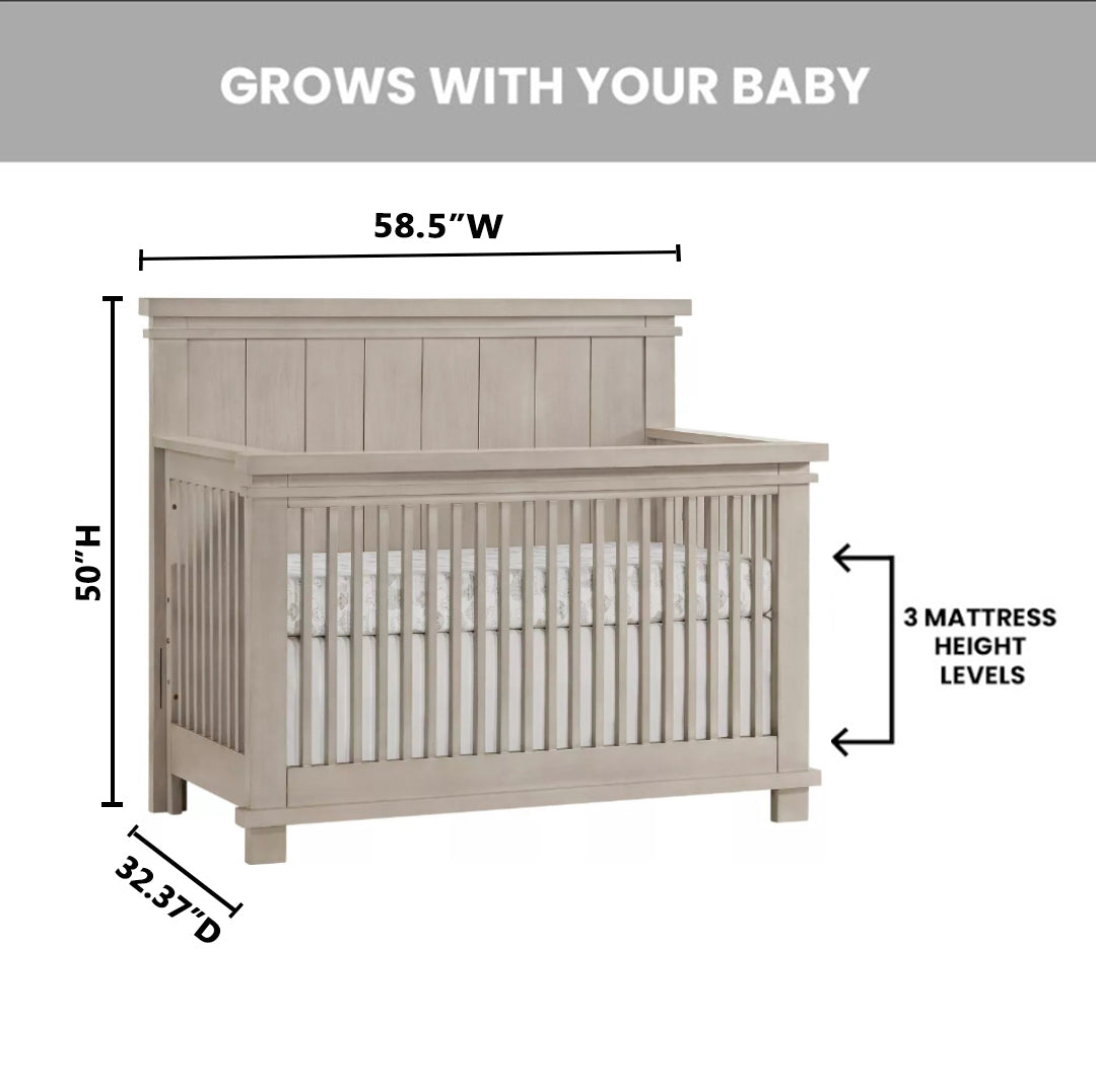 Soho Baby Hampton 4-in-1 Convertible Crib – Classic Nursery Design