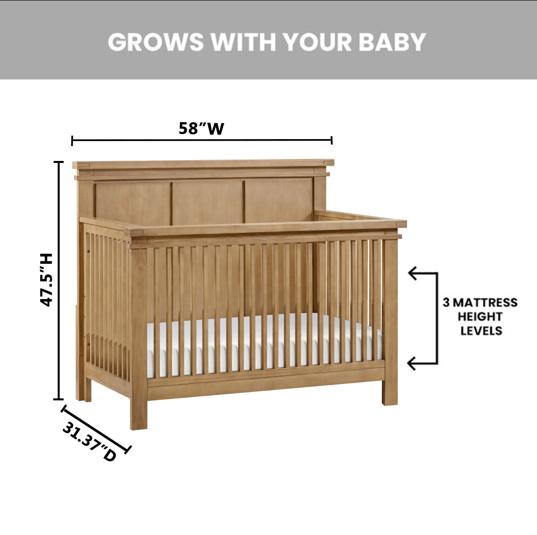 Soho Baby Mystic 4-in-1 Convertible Crib with GREENGUARD Gold Certification