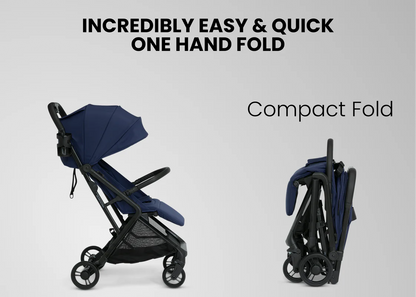 Icon Ultra Compact Lightweight Travel Stroller with One Hand Fold and Recline