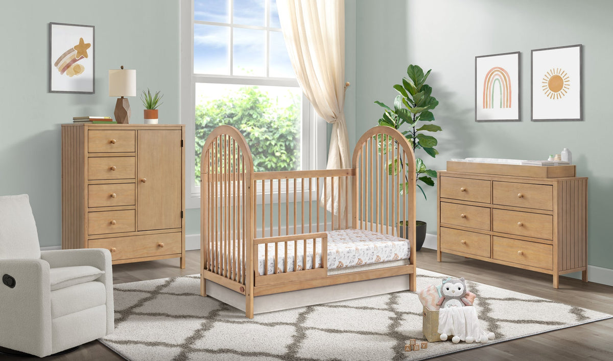 Soho Baby Everlee 3-in-1 Island Crib Toddler Bed Guard Rail