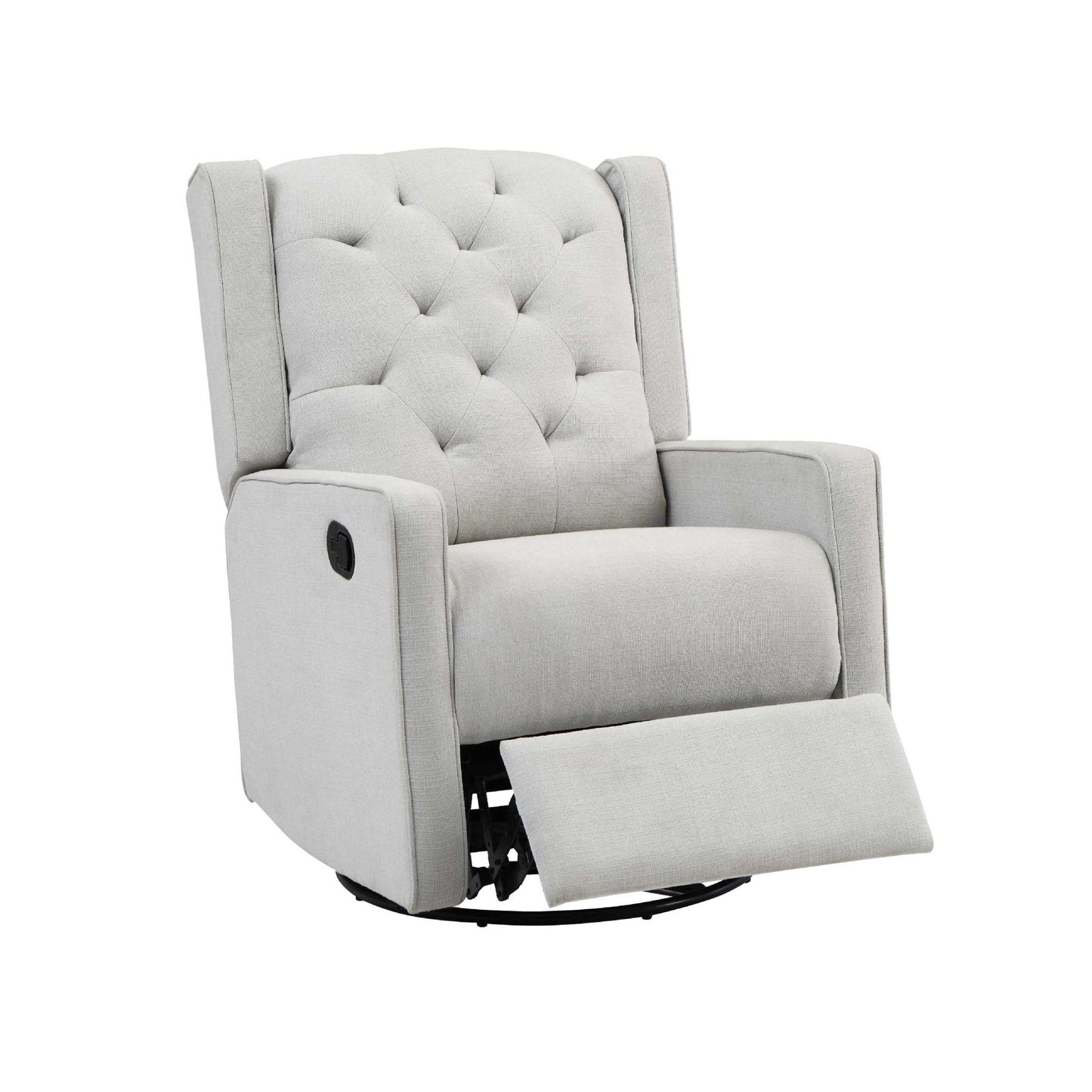 Ava Nursery Swivel Glider Recliner with Manual Reclining Comfort