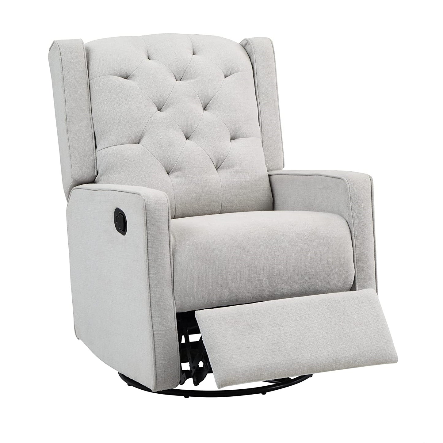 Ava Nursery Swivel Glider Recliner with Manual Reclining Comfort