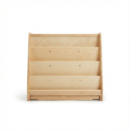 Wooden Classroom Bookshelf – 4 Tier Front-Facing Display | 32" H x 36.5" W x 14.5" D