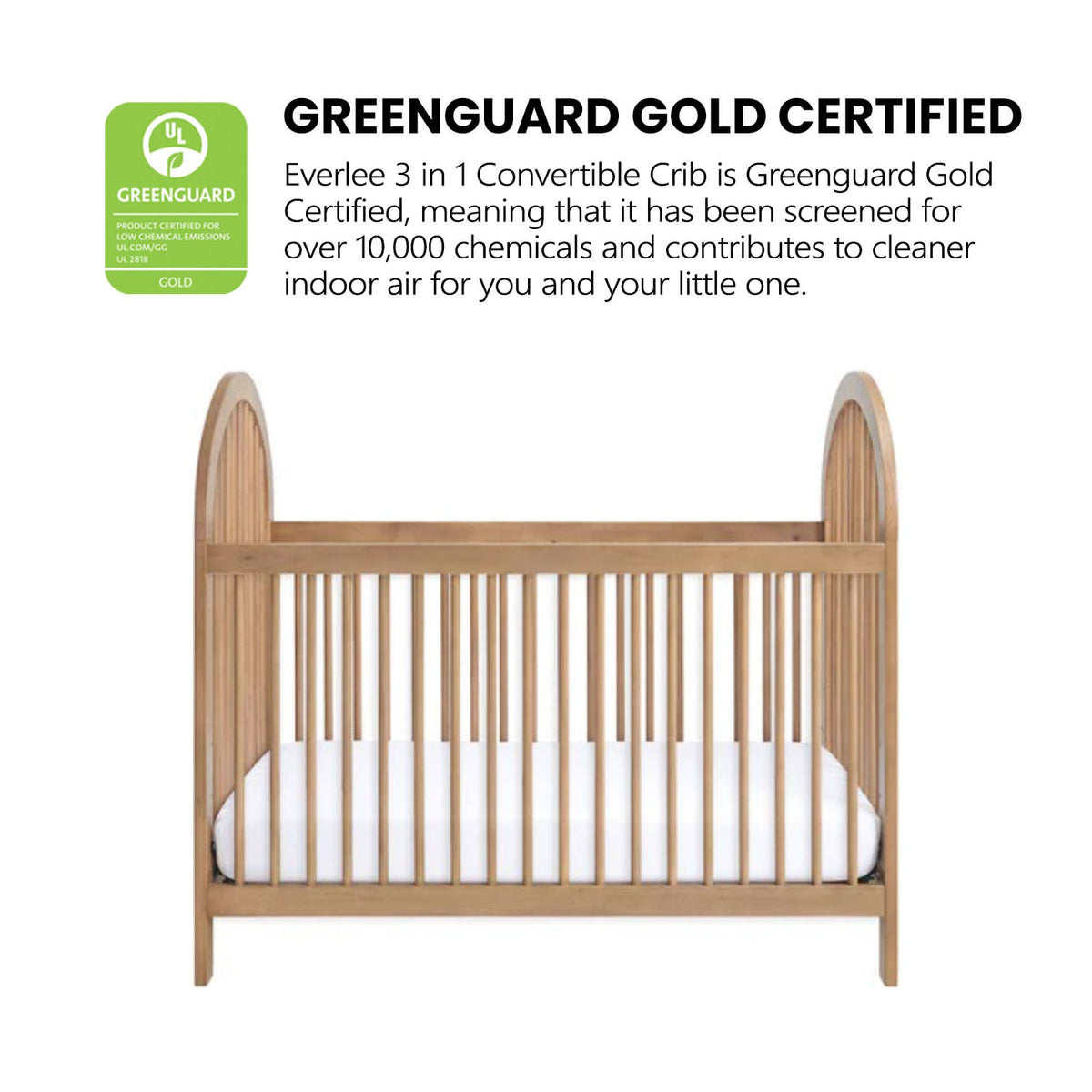 Soho Baby Everlee Island Crib with GREENGUARD Gold Certification