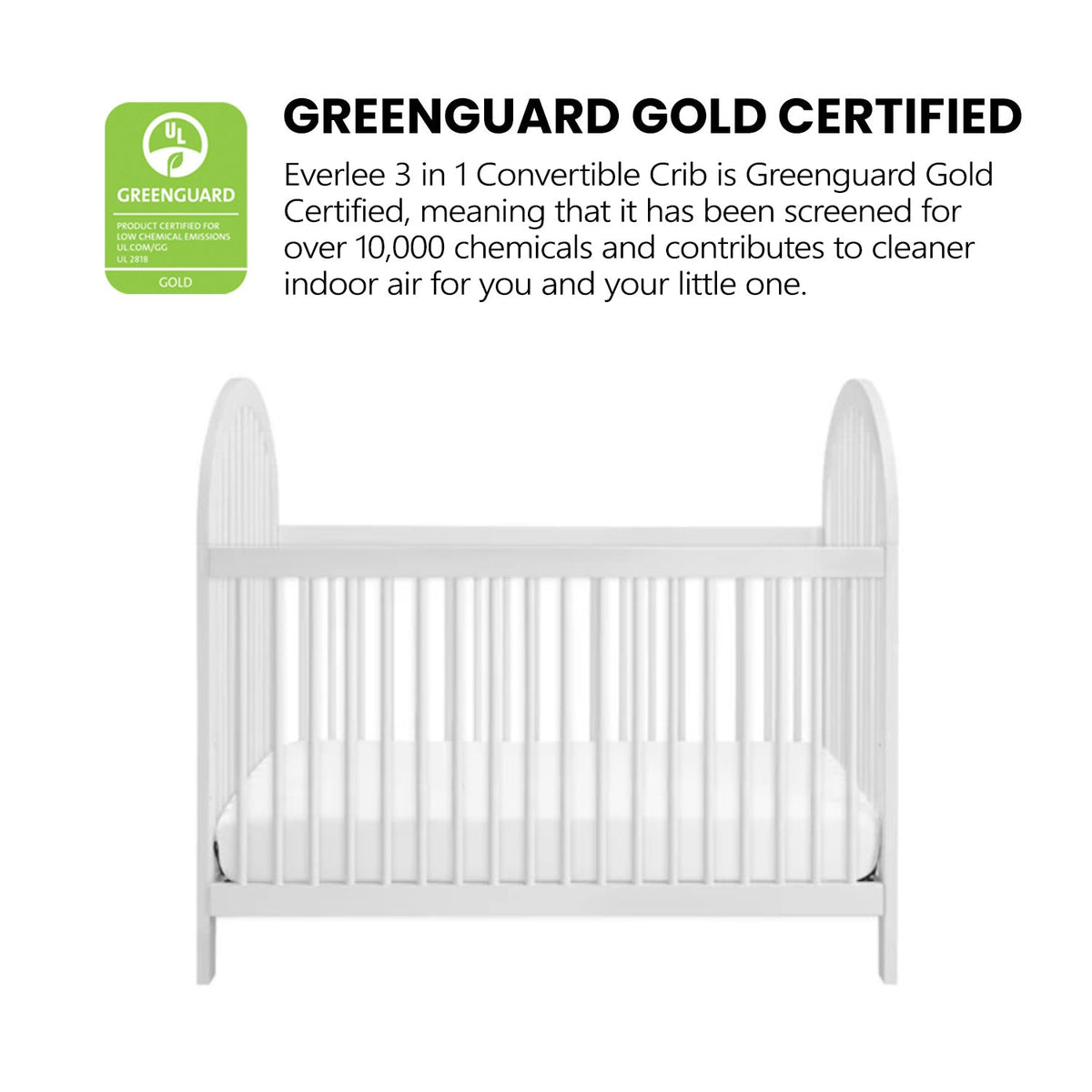 Soho Baby Everlee Island Crib with GREENGUARD Gold Certification
