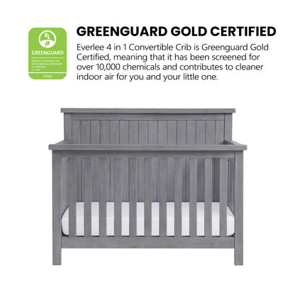 Soho Baby Everlee 4-in-1 Convertible Crib with GREENGUARD Gold Certification