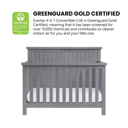 Soho Baby Everlee 4-in-1 Convertible Crib with GREENGUARD Gold Certification
