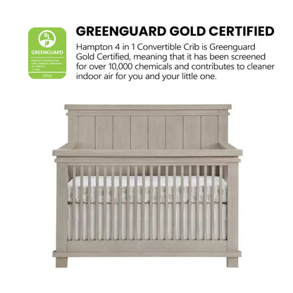 Soho Baby Hampton 4-in-1 Convertible Crib – Classic Nursery Design