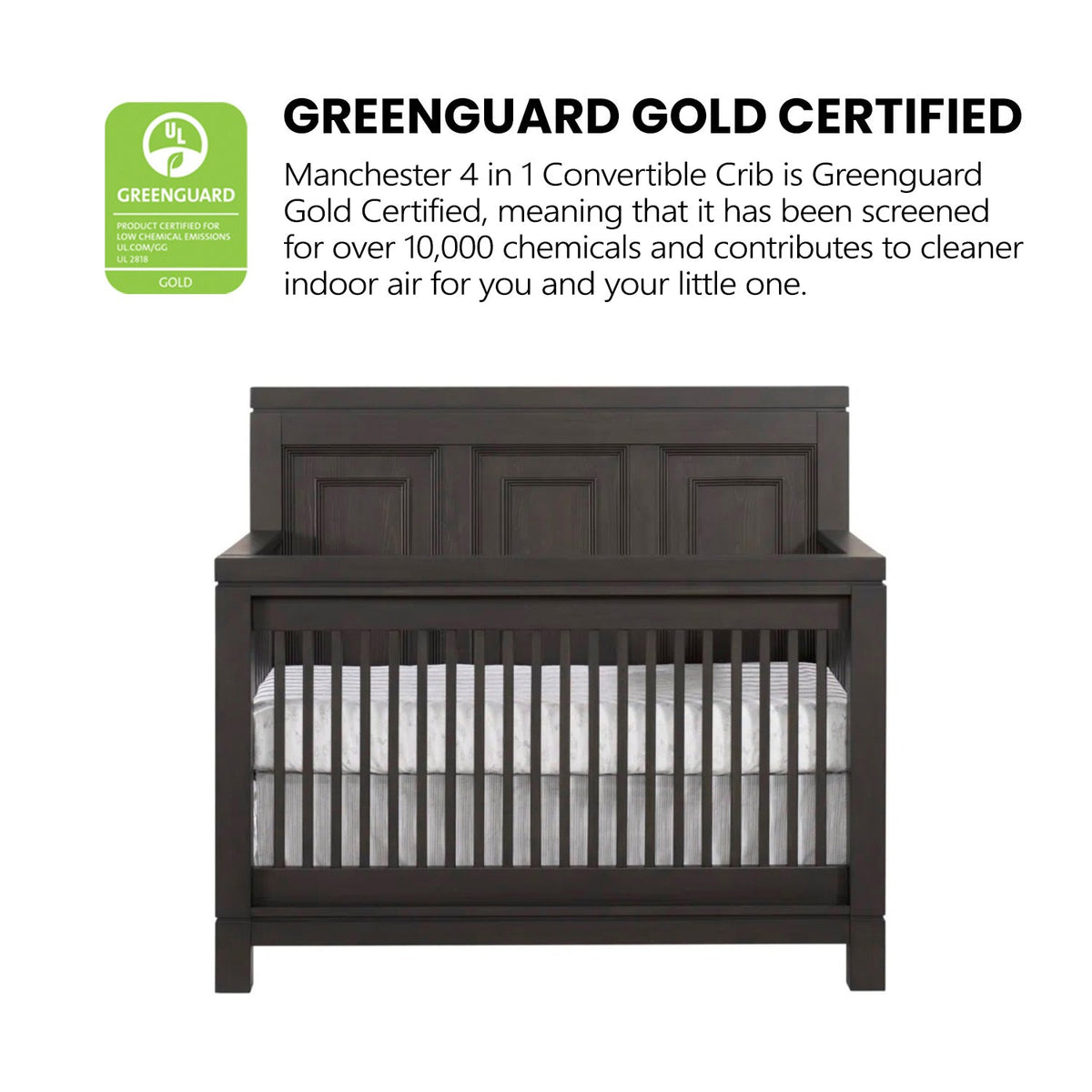 Soho Baby Manchester Classic 4-in-1 Convertible Crib