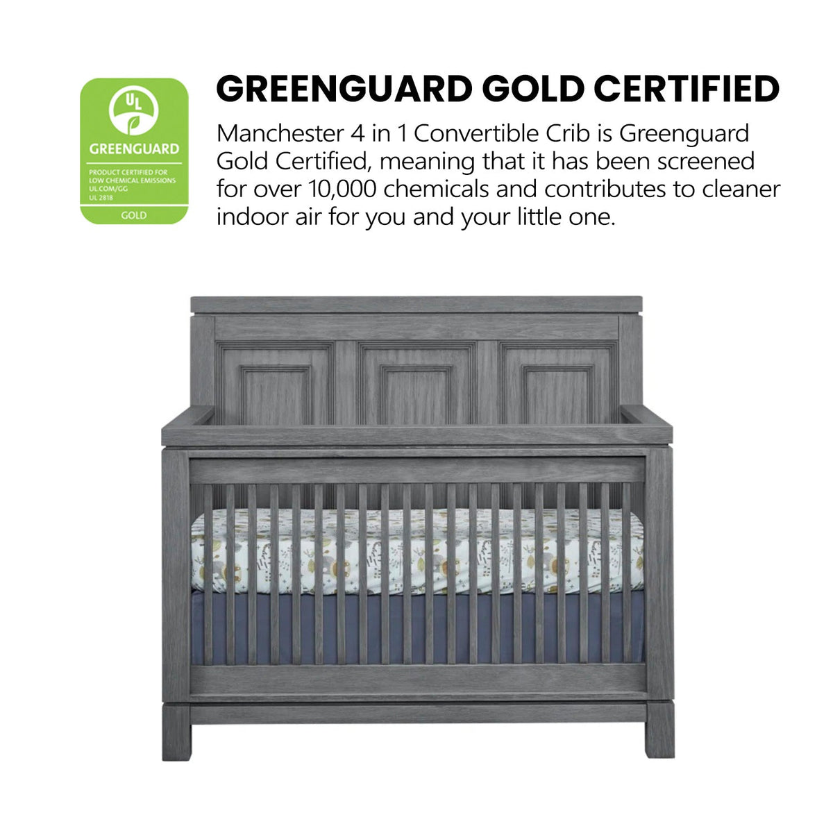 Soho Baby Manchester Classic 4-in-1 Convertible Crib