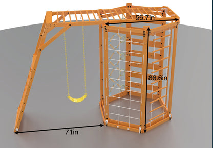 Hawthorn XL | Octagon Outdoor Jungle Gym - Natural