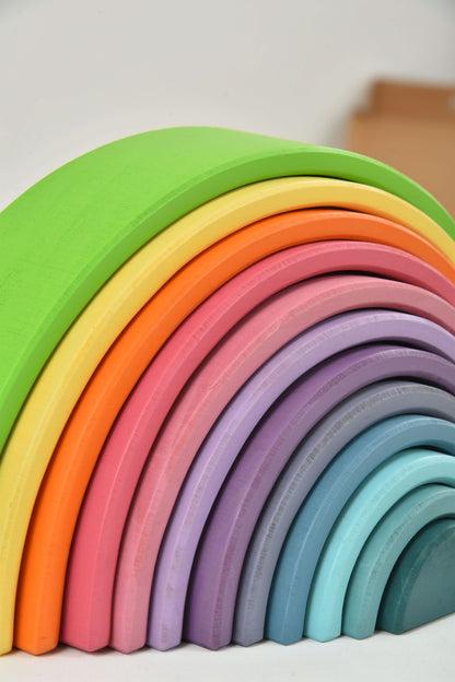 Wooden Rainbow Stacker Blocks