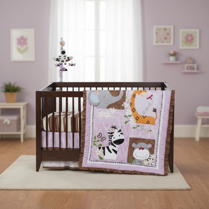 Ladybug Garden 5-Piece Crib Bedding Set for Standard Baby Cribs