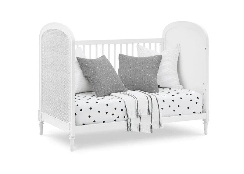 Madeline 4-in-1 Convertible Crib with Guardrail Classic Nursery Design