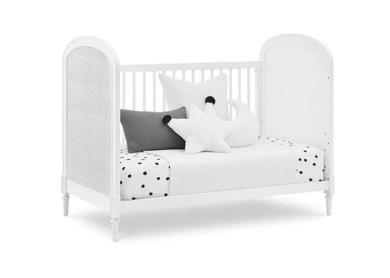 Madeline 4-in-1 Convertible Crib with Guardrail Classic Nursery Design