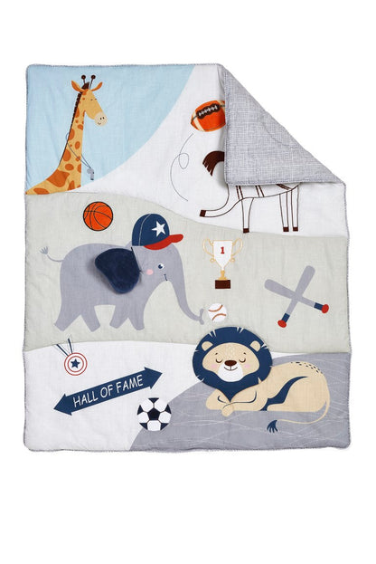 Soho Baby Zoo Sports 3-Piece Baby Crib Nursery Bedding Set