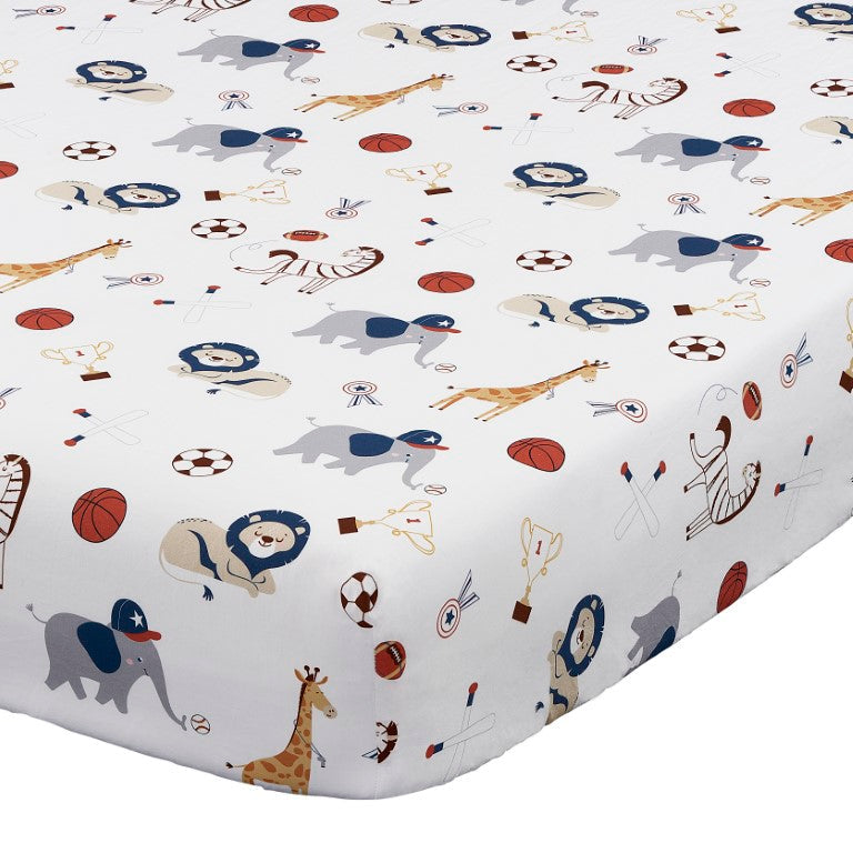Soho Baby Zoo Sports 3-Piece Baby Crib Nursery Bedding Set