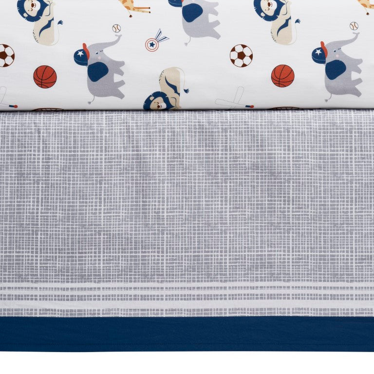 Soho Baby Zoo Sports 3-Piece Baby Crib Nursery Bedding Set