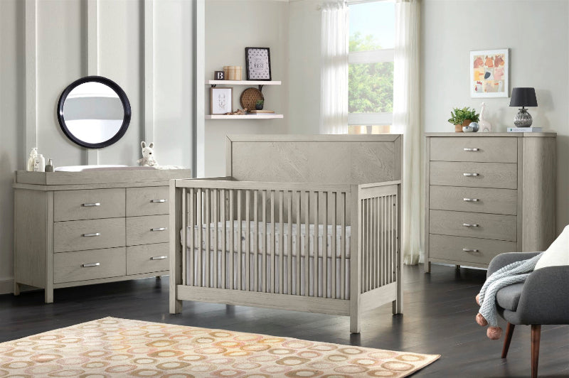 Oxford Baby Phoenix 4 in 1 Convertible Crib Chevron Full Panel Headboard