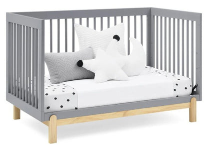 Poppy 4-in-1 Convertible Crib Solid Wood Baby Bed with Modern Design