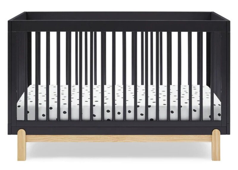 Poppy 4-in-1 Convertible Crib Solid Wood Baby Bed with Modern Design