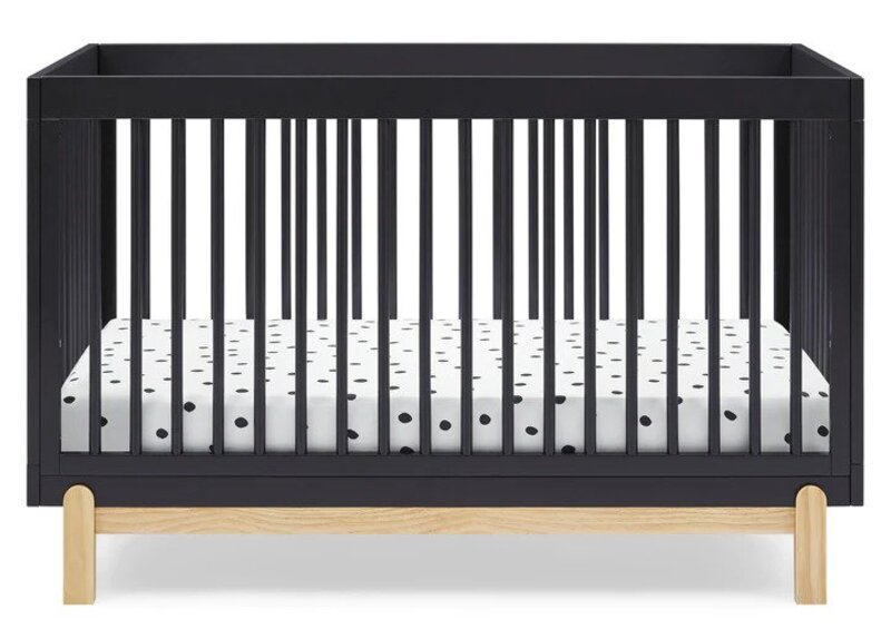 Poppy 4-in-1 Convertible Crib Solid Wood Baby Bed with Modern Design