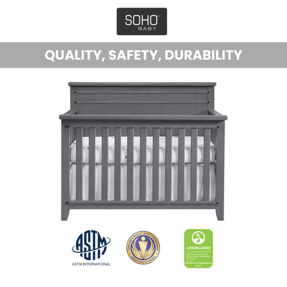 Soho Baby Ellison 4-in-1 Convertible Crib with GREENGUARD Gold Certification