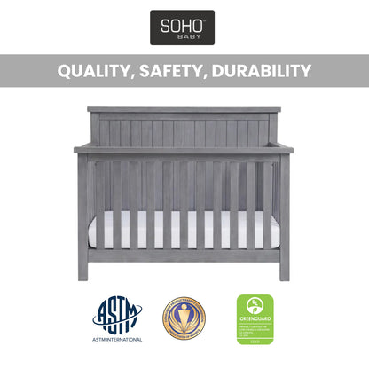 Soho Baby Everlee 4-in-1 Convertible Crib with GREENGUARD Gold Certification