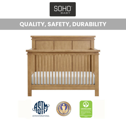 Soho Baby Mystic 4-in-1 Convertible Crib with GREENGUARD Gold Certification