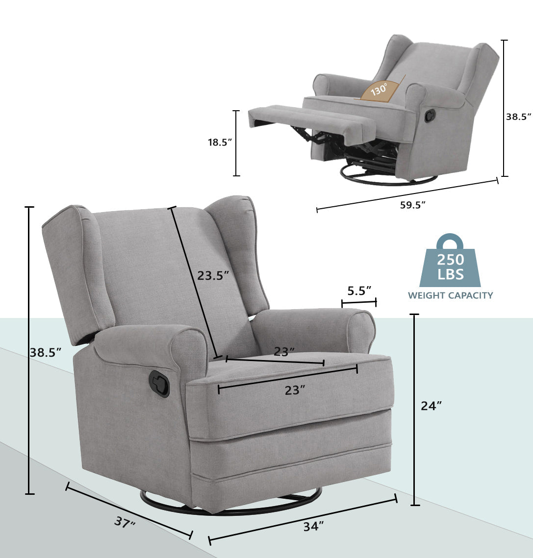 Soho Baby Teegan Swivel Rocker & Recliner