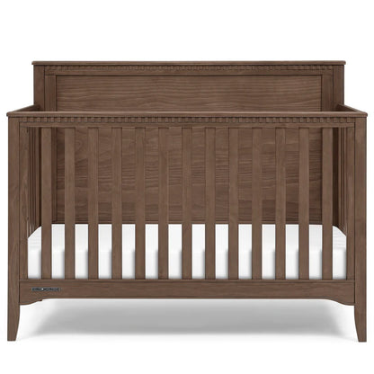 Kendall 6 In 1 Convertible Baby Crib with Classic Molding and Adjustable Mattress Height