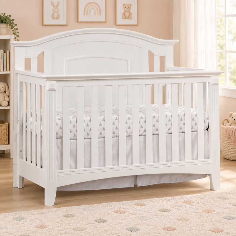 Oxford Baby Park Ridge 4 in 1 Convertible Crib White Nursery Bed