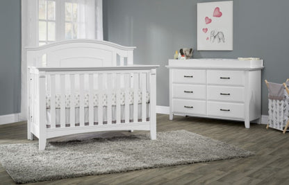 Oxford Baby Park Ridge 4 in 1 Convertible Crib White Nursery Bed