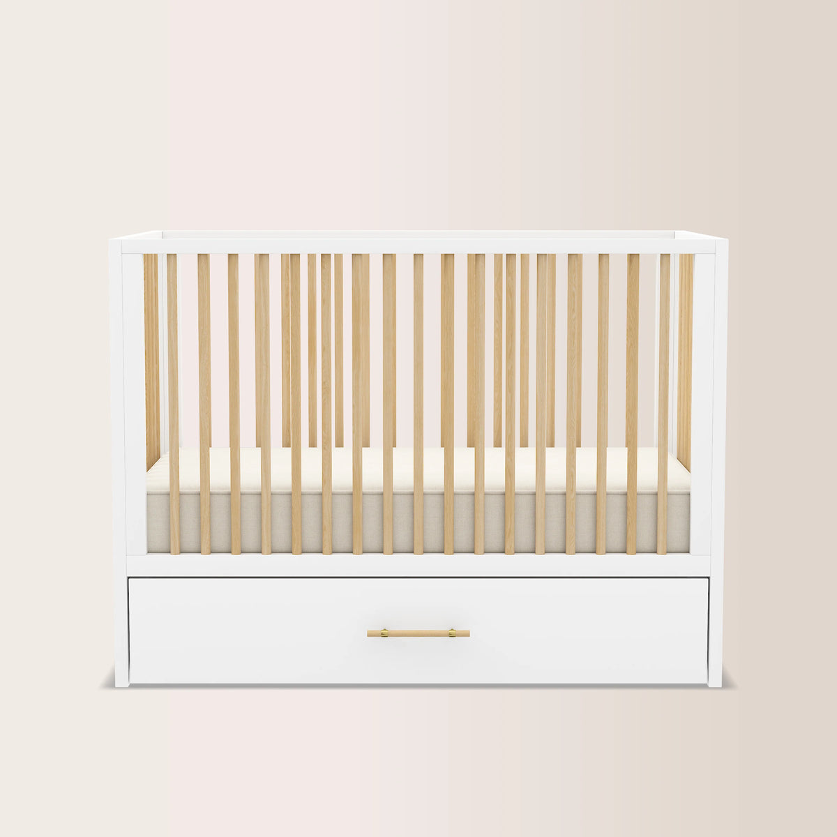 HushCrib 4-in-1 Classic Convertible Baby Crib with Storage Trundle