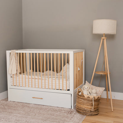 HushCrib 4-in-1 Classic Convertible Baby Crib with Storage Trundle