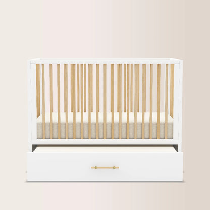 HushCrib 4-in-1 Classic Convertible Baby Crib with Storage Trundle