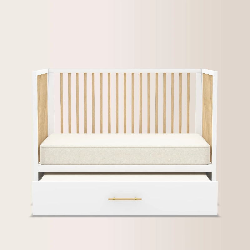 HushCrib 4-in-1 Classic Convertible Baby Crib with Storage Trundle