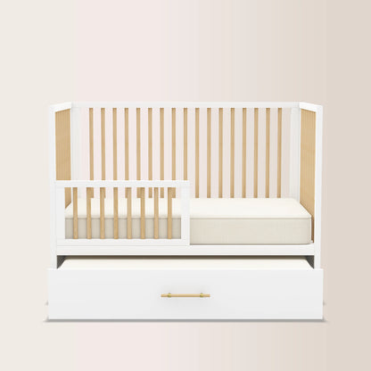 HushCrib 4-in-1 Classic Convertible Baby Crib with Storage Trundle