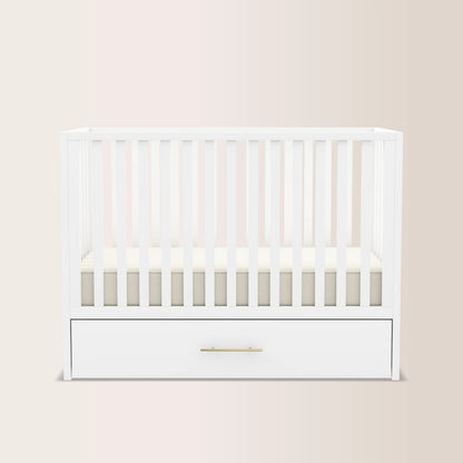 HushCrib 4-in-1 Classic Convertible Baby Crib with Storage Trundle