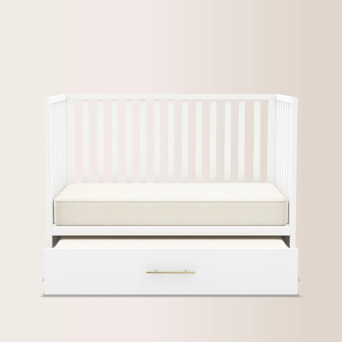 HushCrib 4-in-1 Classic Convertible Baby Crib with Storage Trundle