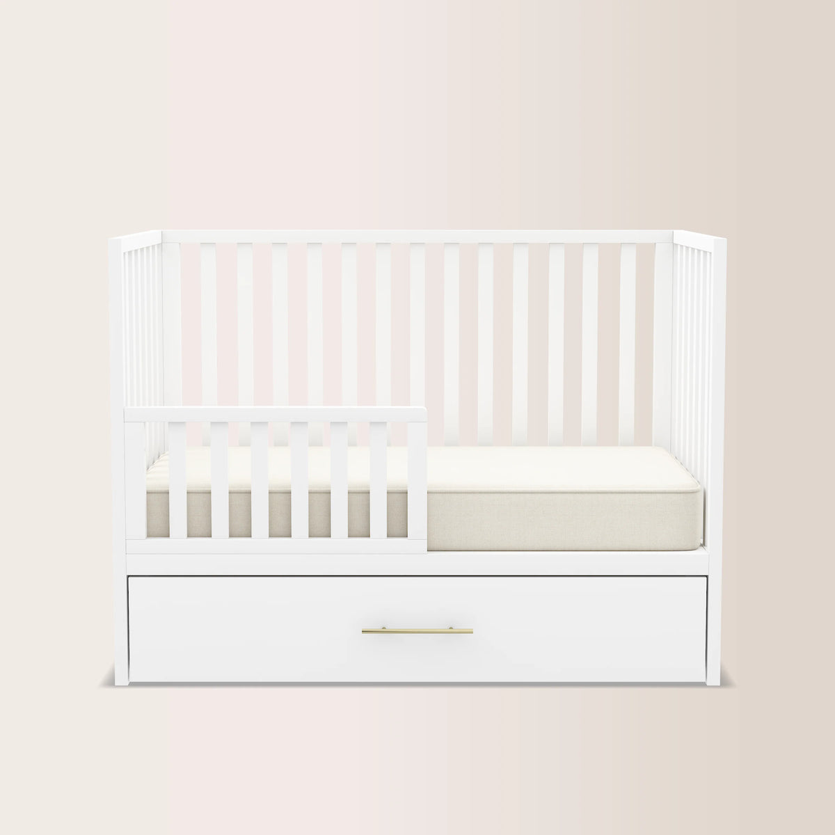 HushCrib 4-in-1 Classic Convertible Baby Crib with Storage Trundle