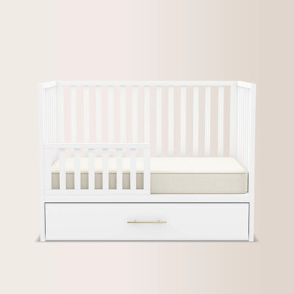 HushCrib 4-in-1 Classic Convertible Baby Crib with Storage Trundle
