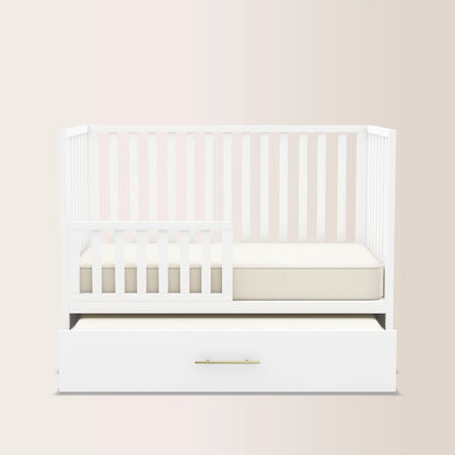 HushCrib 4-in-1 Classic Convertible Baby Crib with Storage Trundle