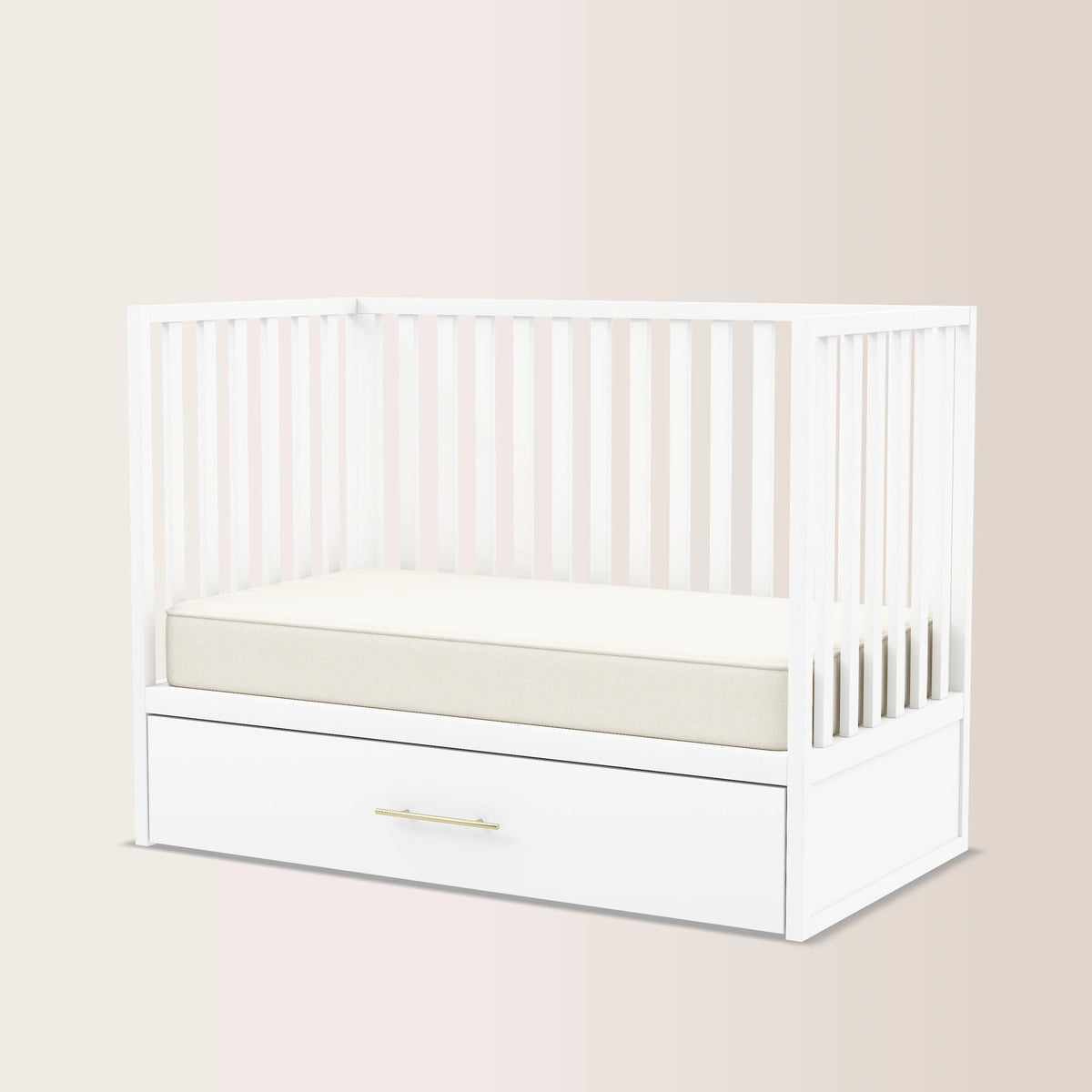 HushCrib 4-in-1 Classic Convertible Baby Crib with Storage Trundle