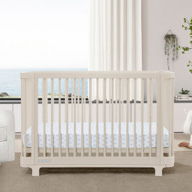 Nest 4 In 1 Convertible Baby Crib with Rounded Design and Adjustable Mattress Height