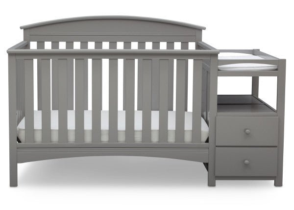 Abby Convertible Crib and Changing Table Combo with Storage Drawers and Adjustable Mattress Height