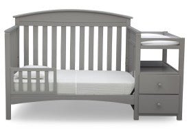 Abby Convertible Crib and Changing Table Combo with Storage Drawers and Adjustable Mattress Height