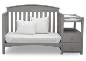 Abby Convertible Crib and Changing Table Combo with Storage Drawers and Adjustable Mattress Height